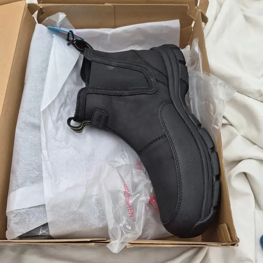 NEW Clarks Walpath Easy Waterproof Chelsea Boot black leather men size 12 W